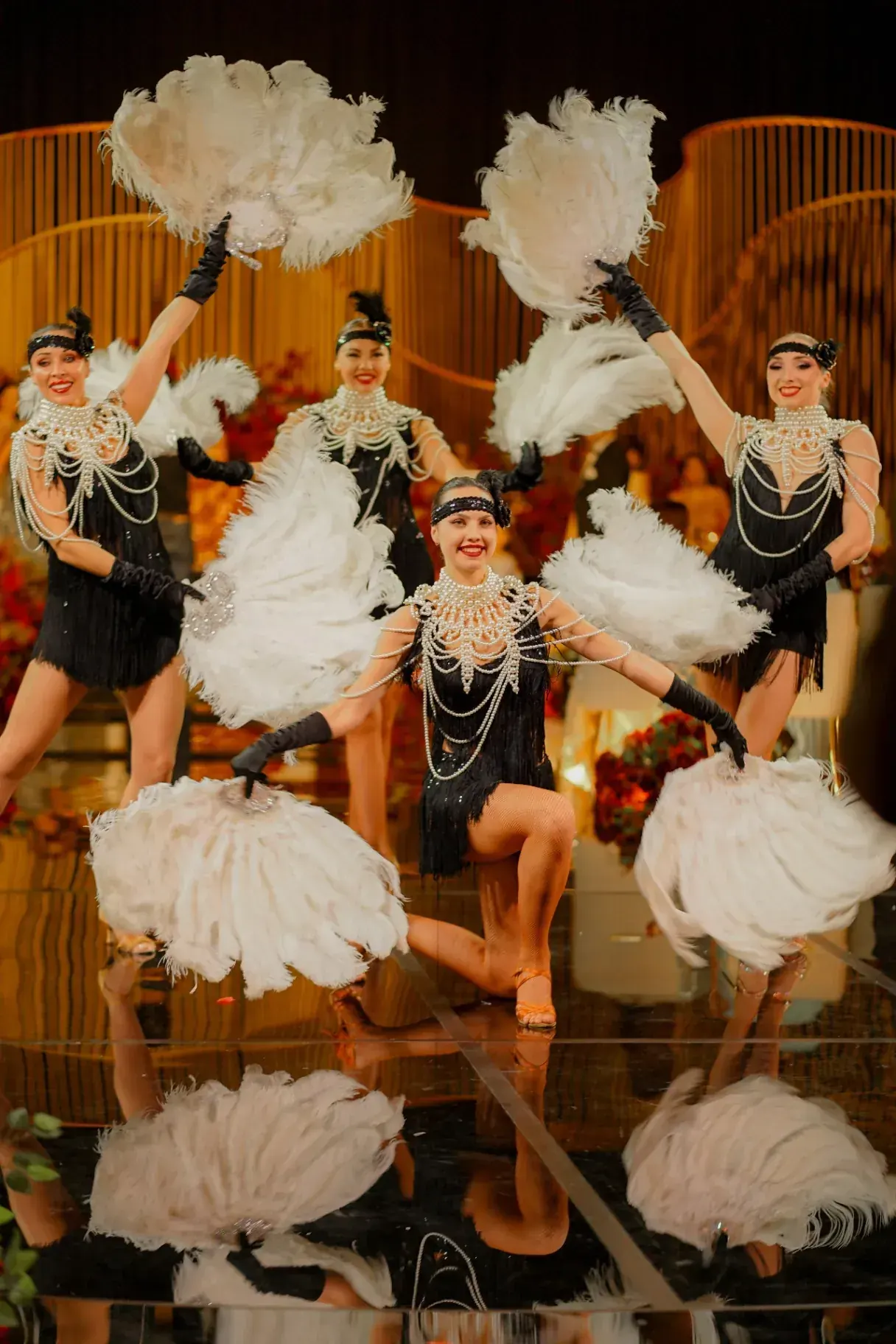 Feather-fan dancers